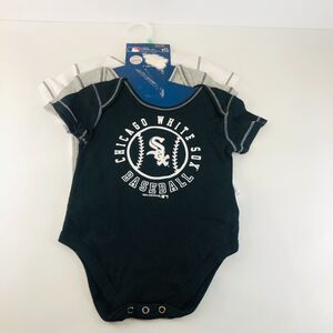 CHICAGO WHITE SOX baseball 3 pack CREEPER SET SIZE boy or girl styles 12-18 Ms